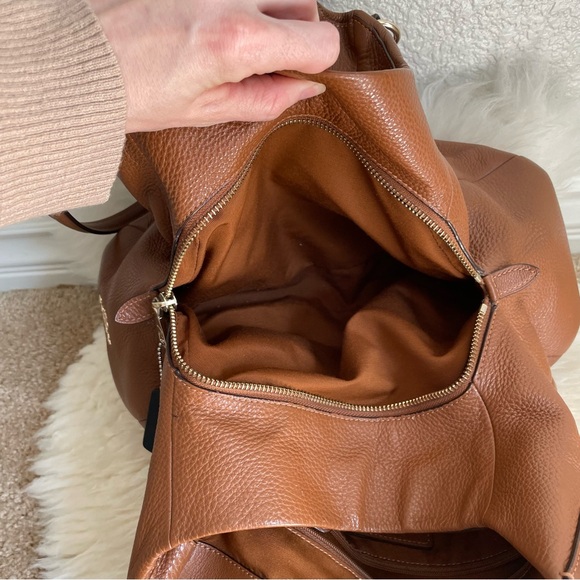 Coach Camel Brown Triple Compartment Purse - Picture 7 of 11